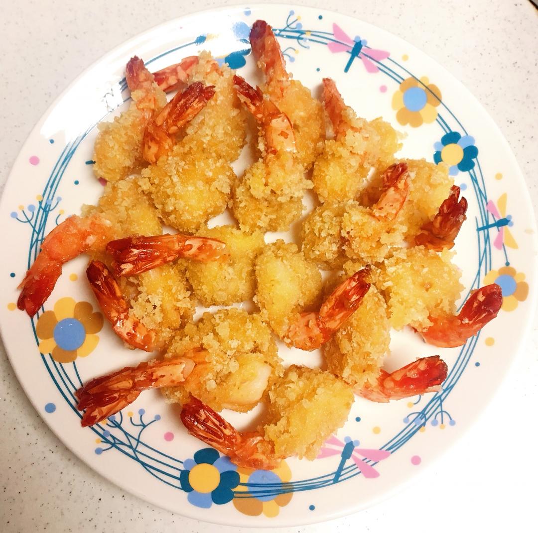 哆莉咪做的面包糠炸虾