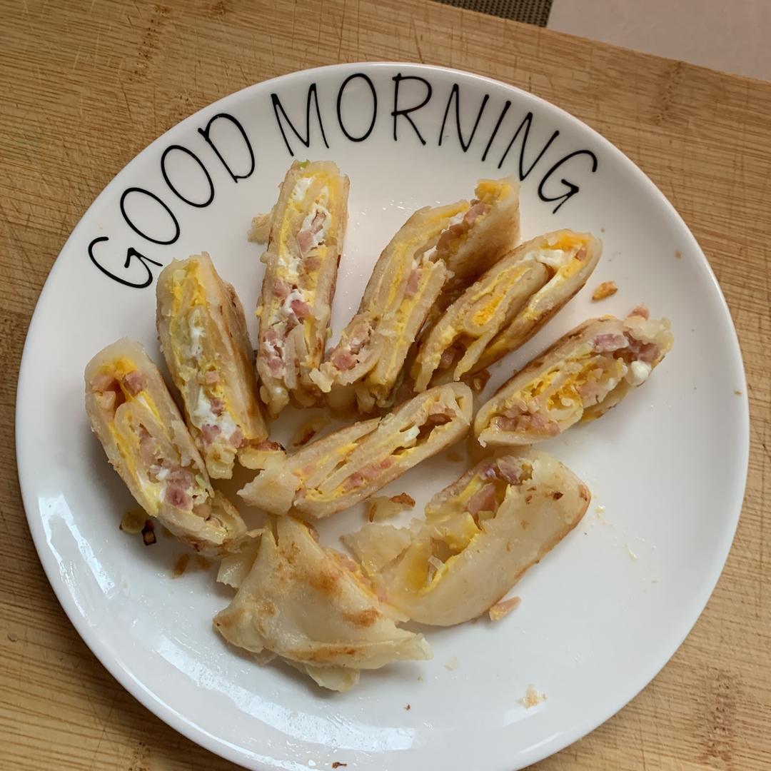 火腿鸡蛋卷饼