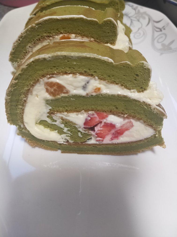 完美抹茶蜜豆蛋糕卷