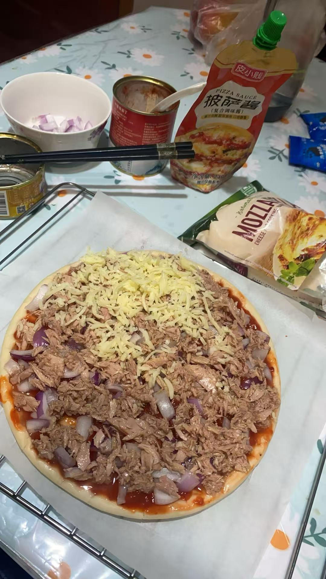 烤箱食谱/金枪鱼牛排披萨🍕