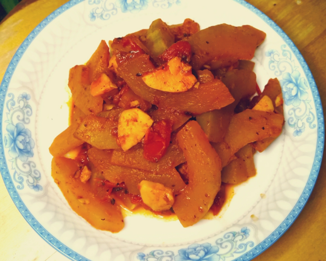姜蓉豉香杏鲍菇番茄西葫芦的做法