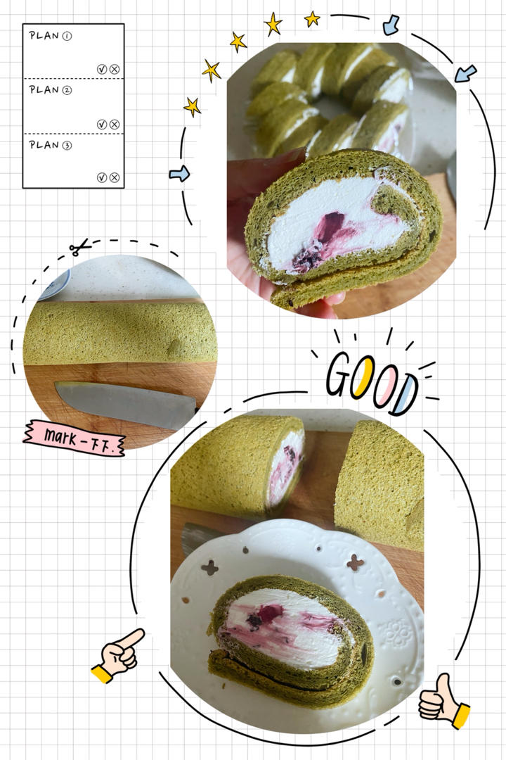 完美抹茶蜜豆蛋糕卷