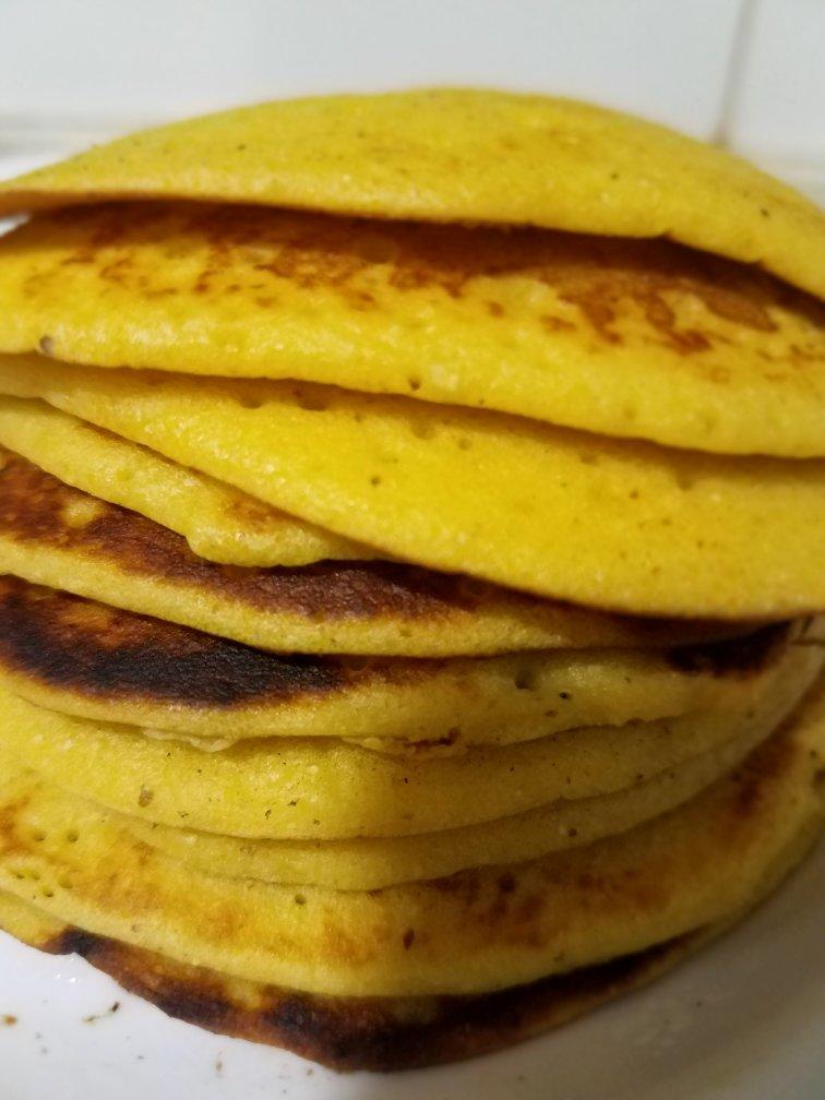 玉米面松饼，早起5分钟搞定，又软又健康