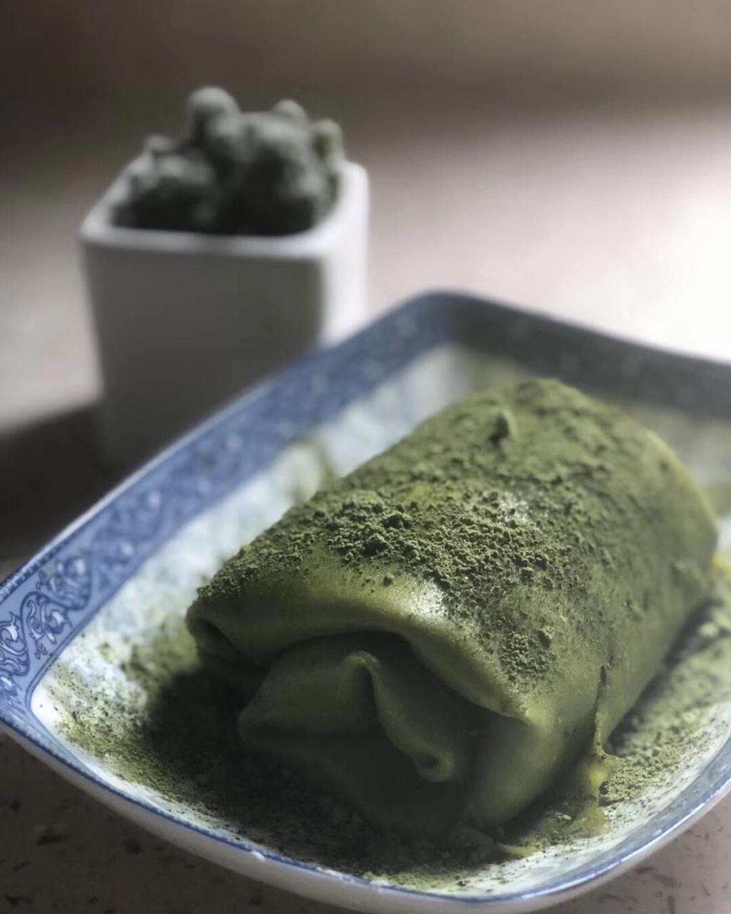 网红食谱│抹茶毛巾卷