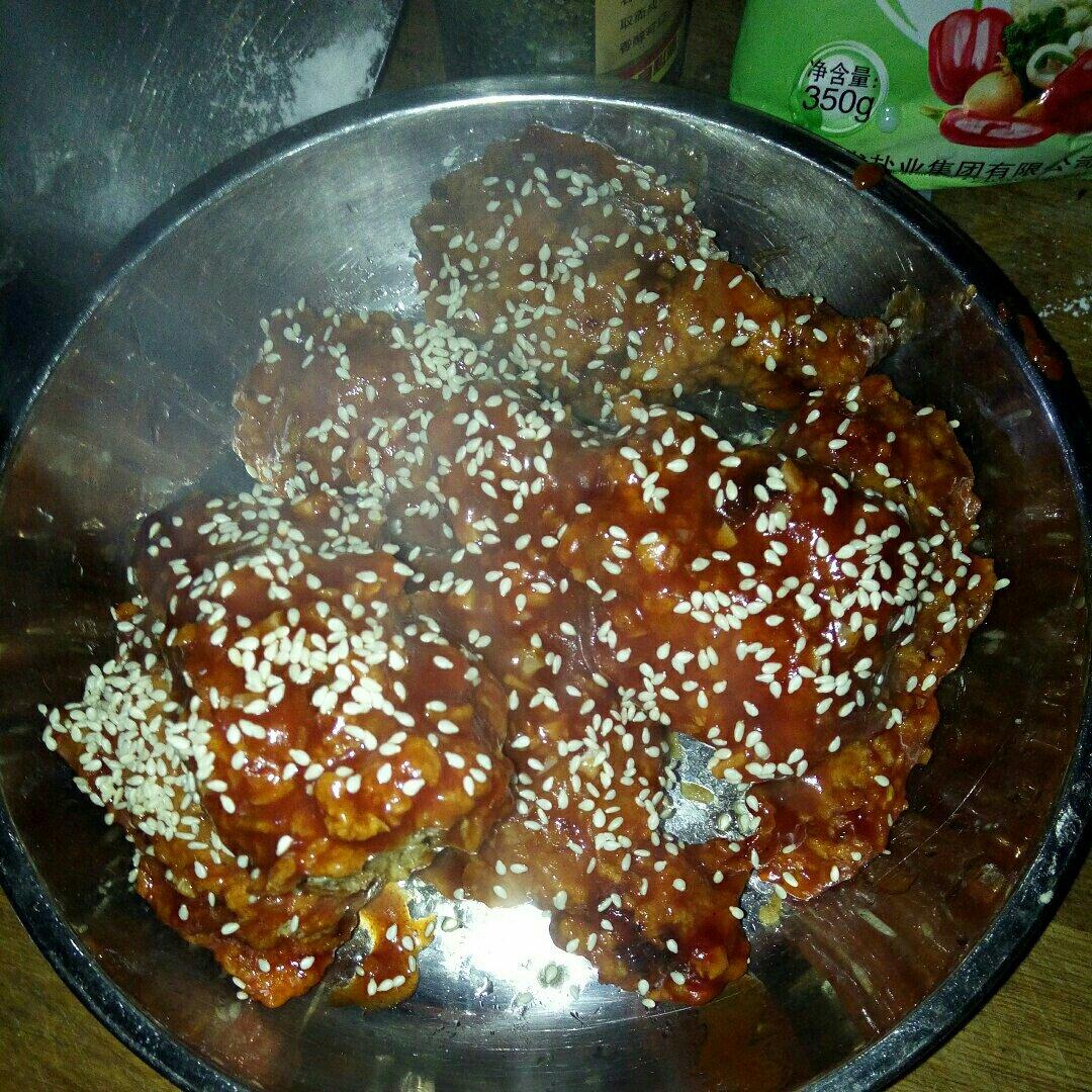 在家吃韩式炸鸡