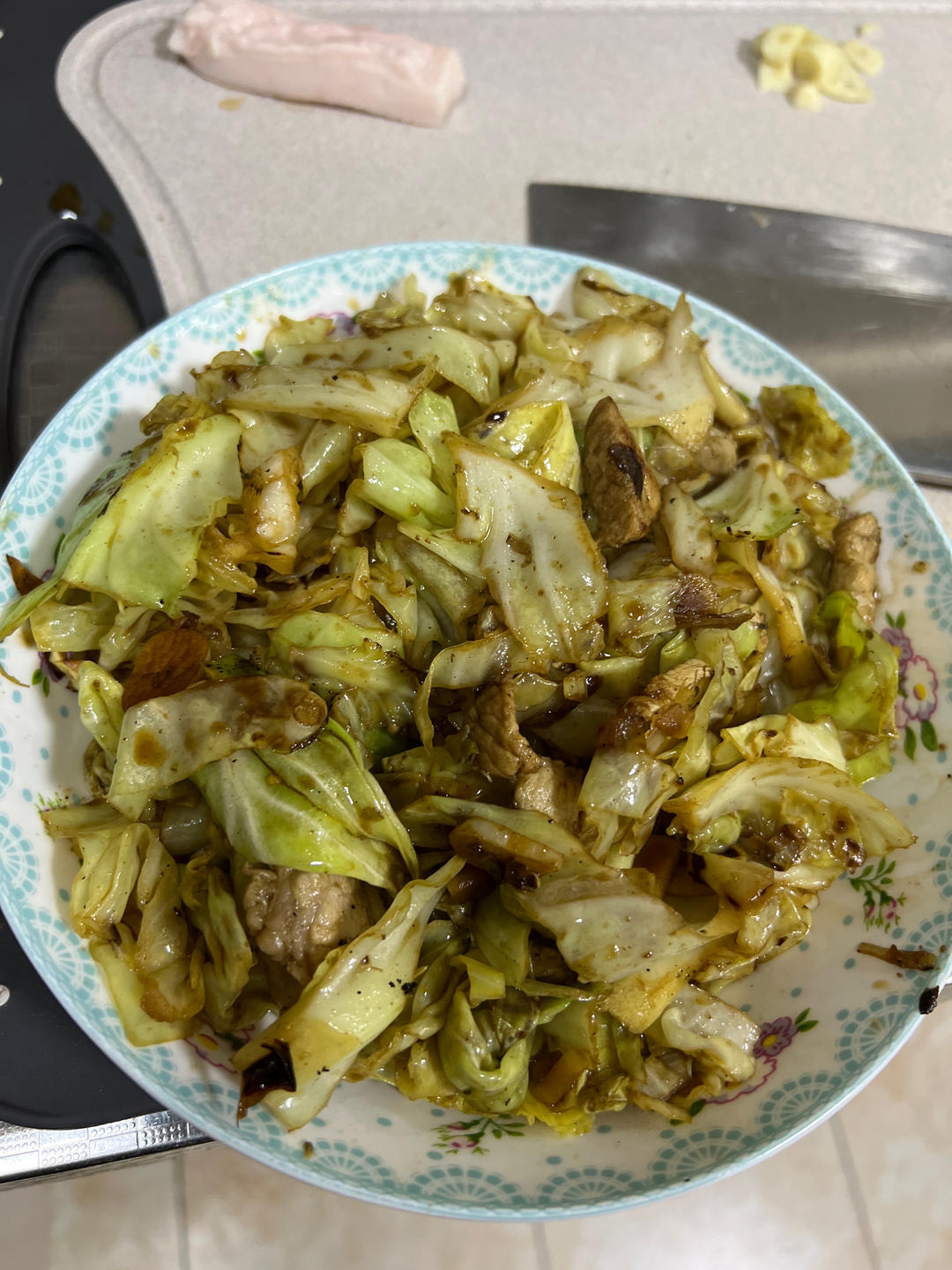 圆白菜炒五花肉，懒人的癸花宝典