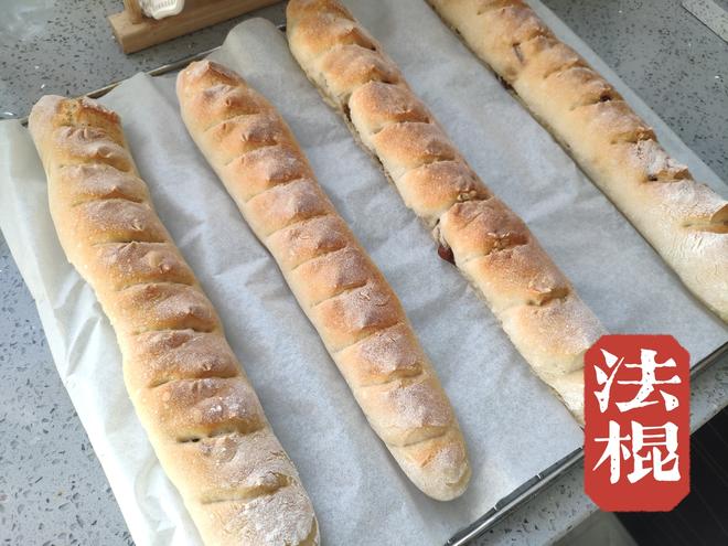 记录篇(不用揉面的面包)·大列巴口味法棍🥖的做法