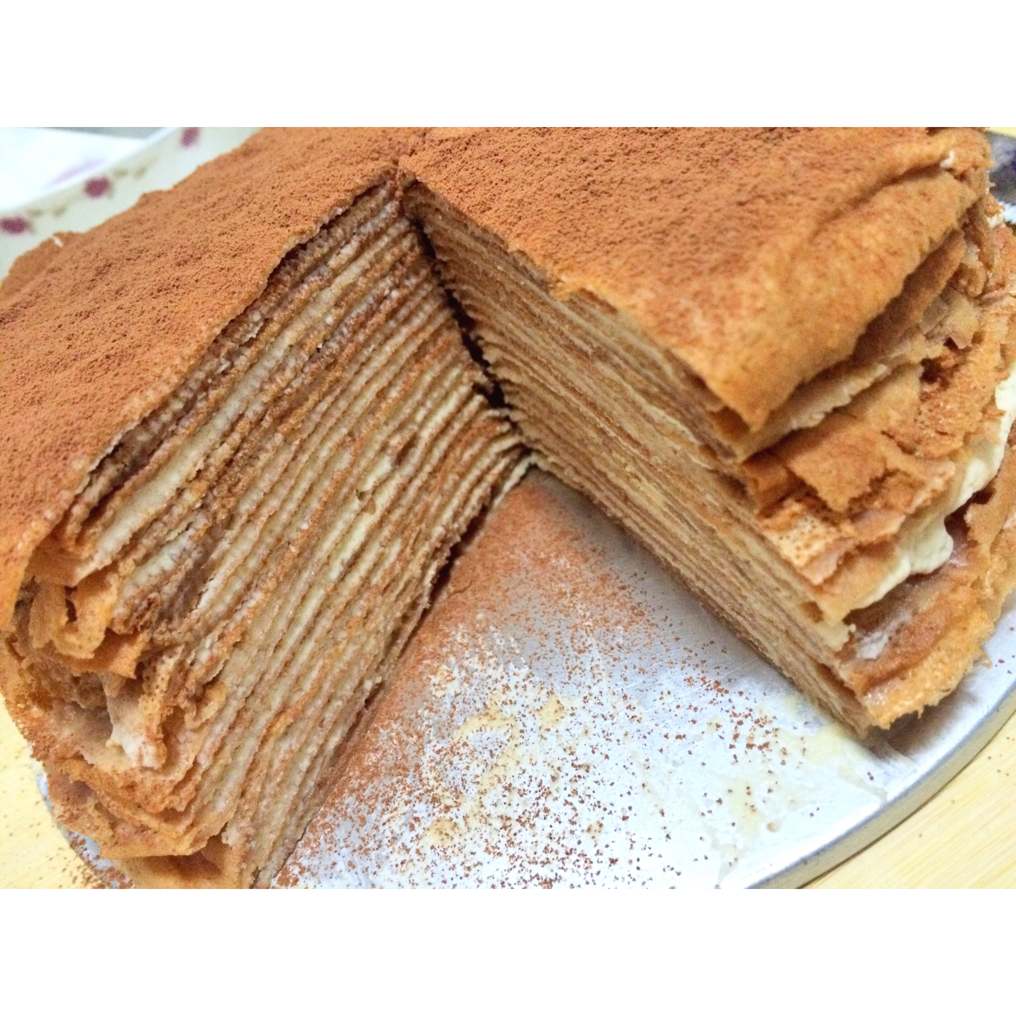 巧克力千层可丽饼