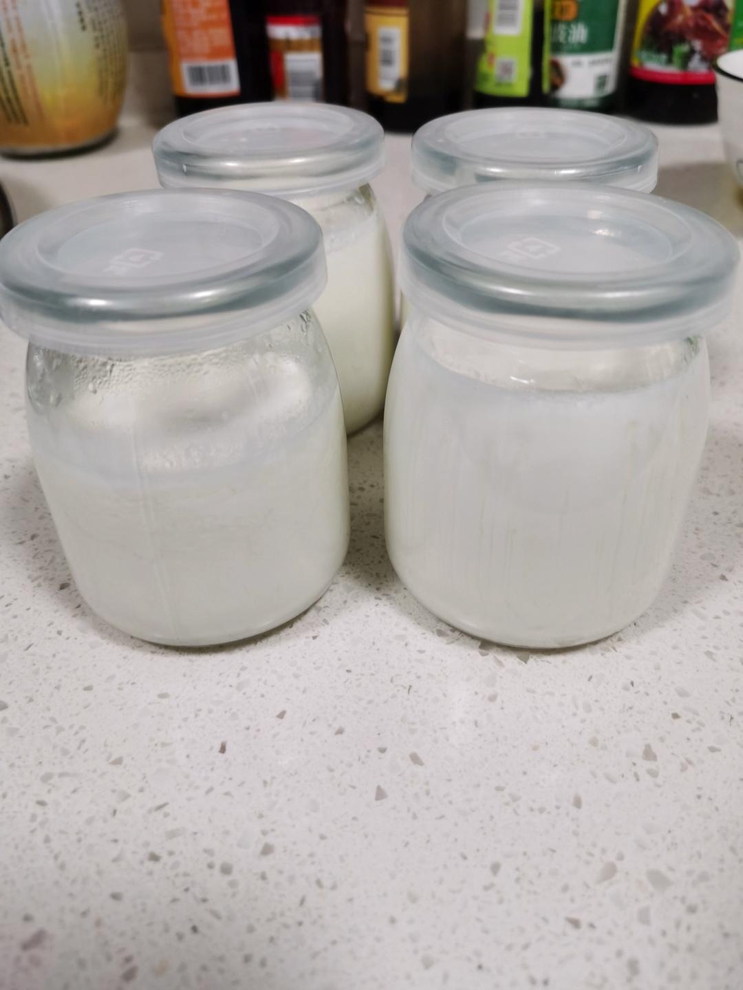 自制酸奶，没有酸奶机，也没有乳酸菌粉，也做成了老酸奶……不过家里得有个带发酵功能的烤箱才行……