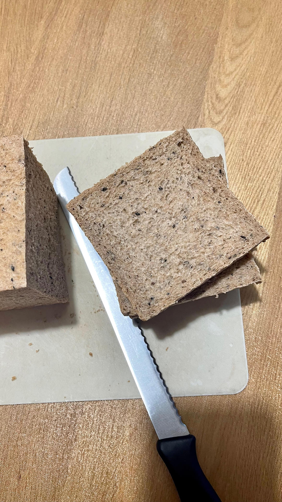 双种芝麻全麦吐司 100%全麦 烫种+波兰种