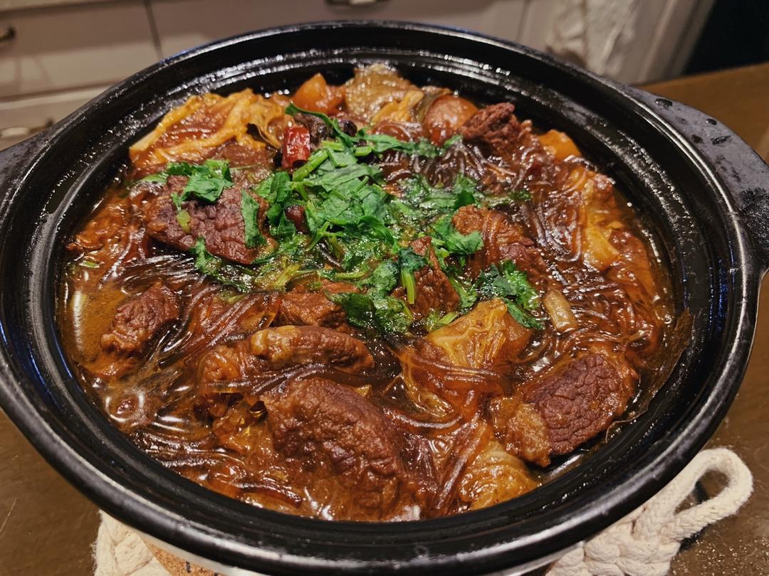 yoko1022做的牛肉粉丝白菜煲