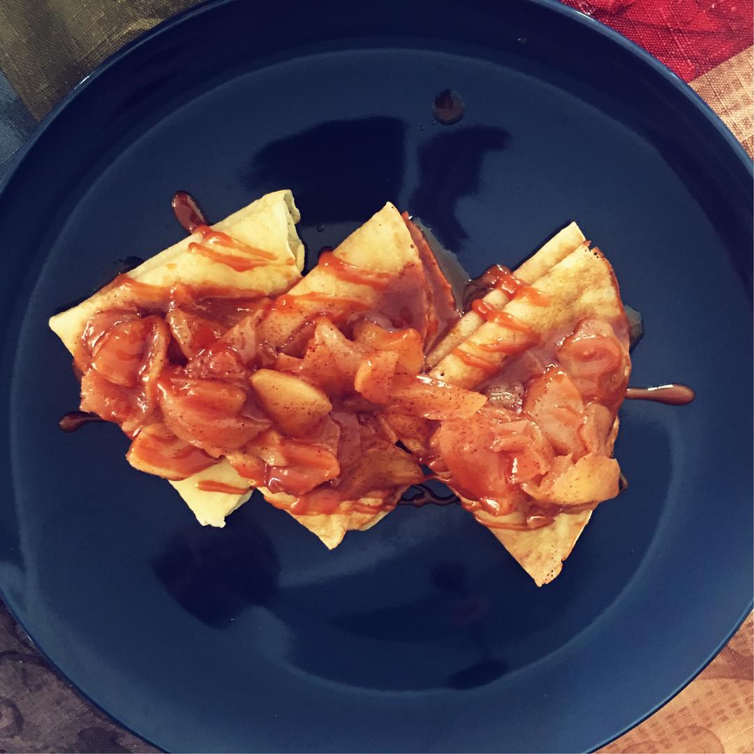 Cinnamon apple crepe的做法