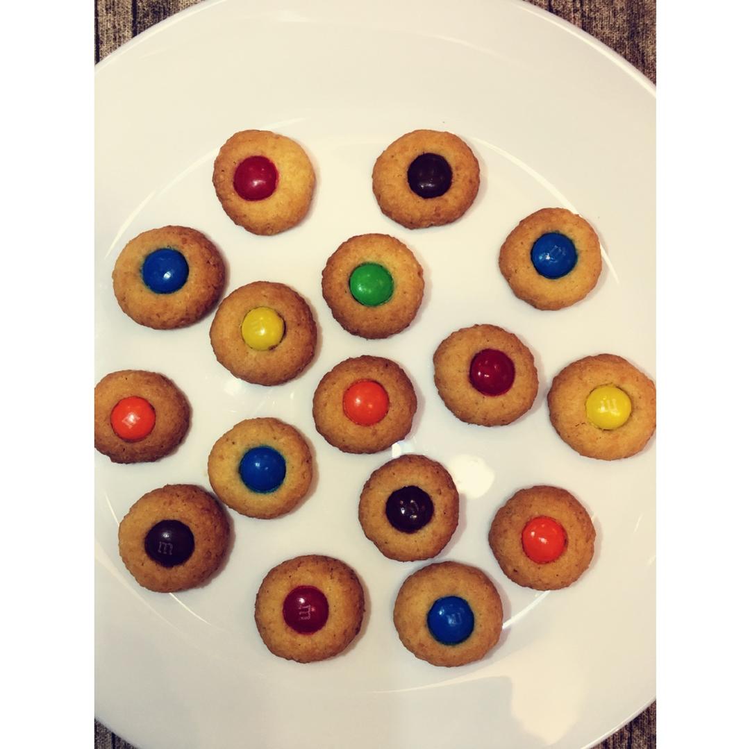 椰子味迷你MM豆曲奇小饼