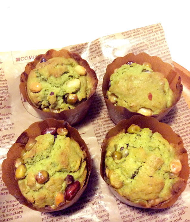 蜜豆核桃抹茶muffin