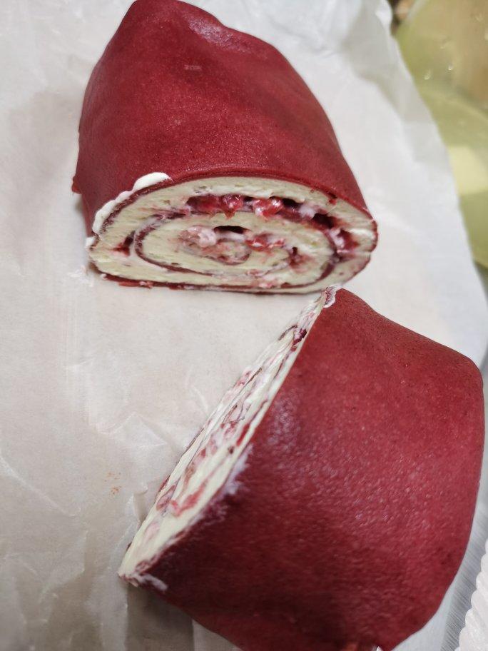 千层毛巾卷，原味、抹茶、巧克力三种口味