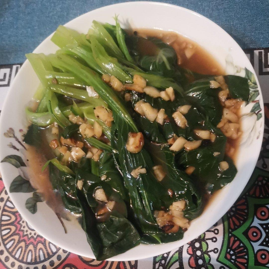 蚝油芥蓝，改刀后的比不改刀好吃百倍