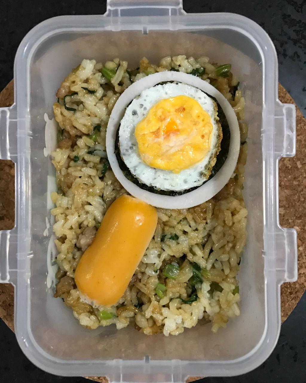 平底锅荷包蛋便当