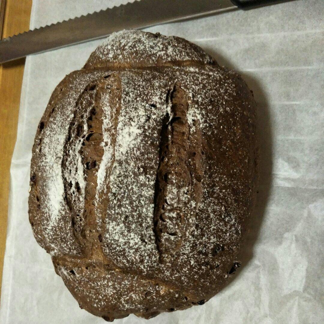 全麦蔓越莓软式欧包（免揉）
