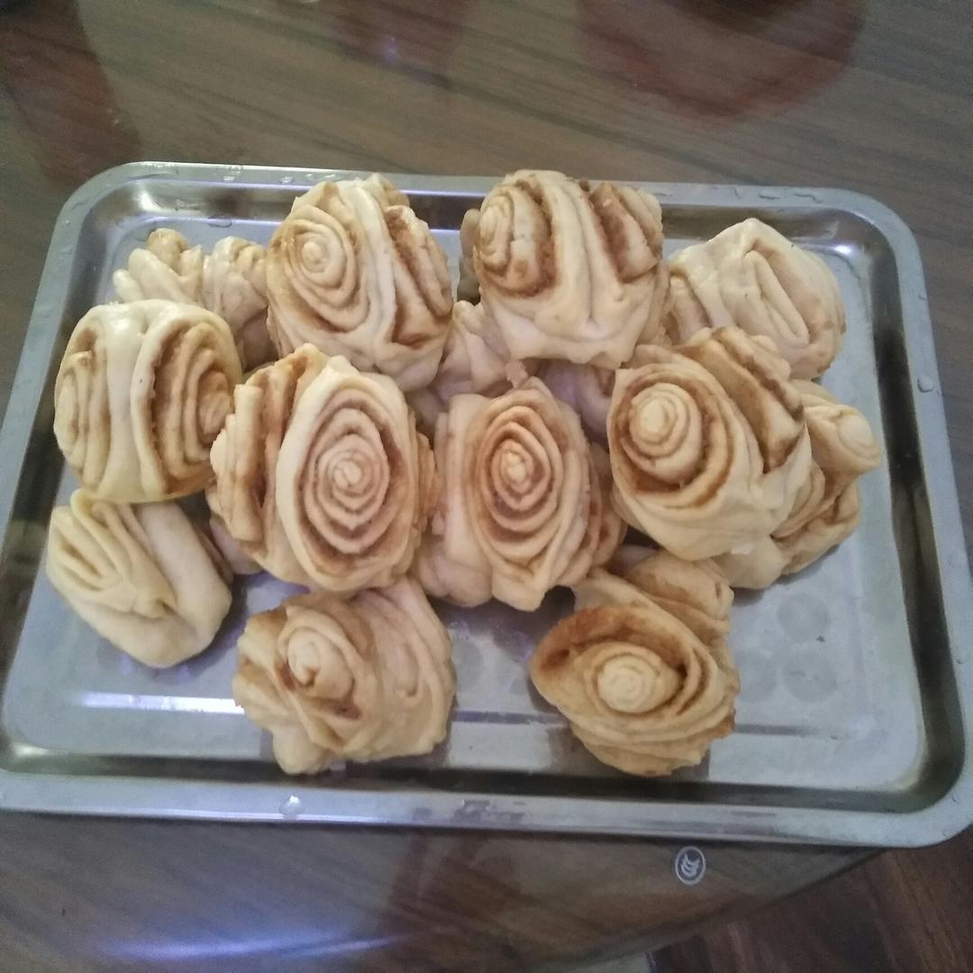 芝麻酱红糖花卷