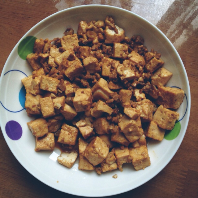 蒜香肉末烧豆腐