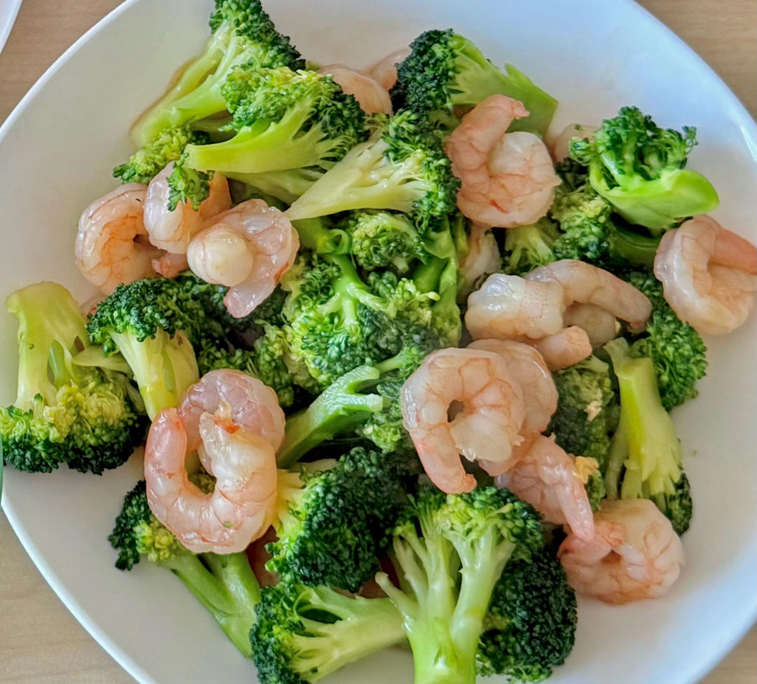 办公室西兰花炒虾仁