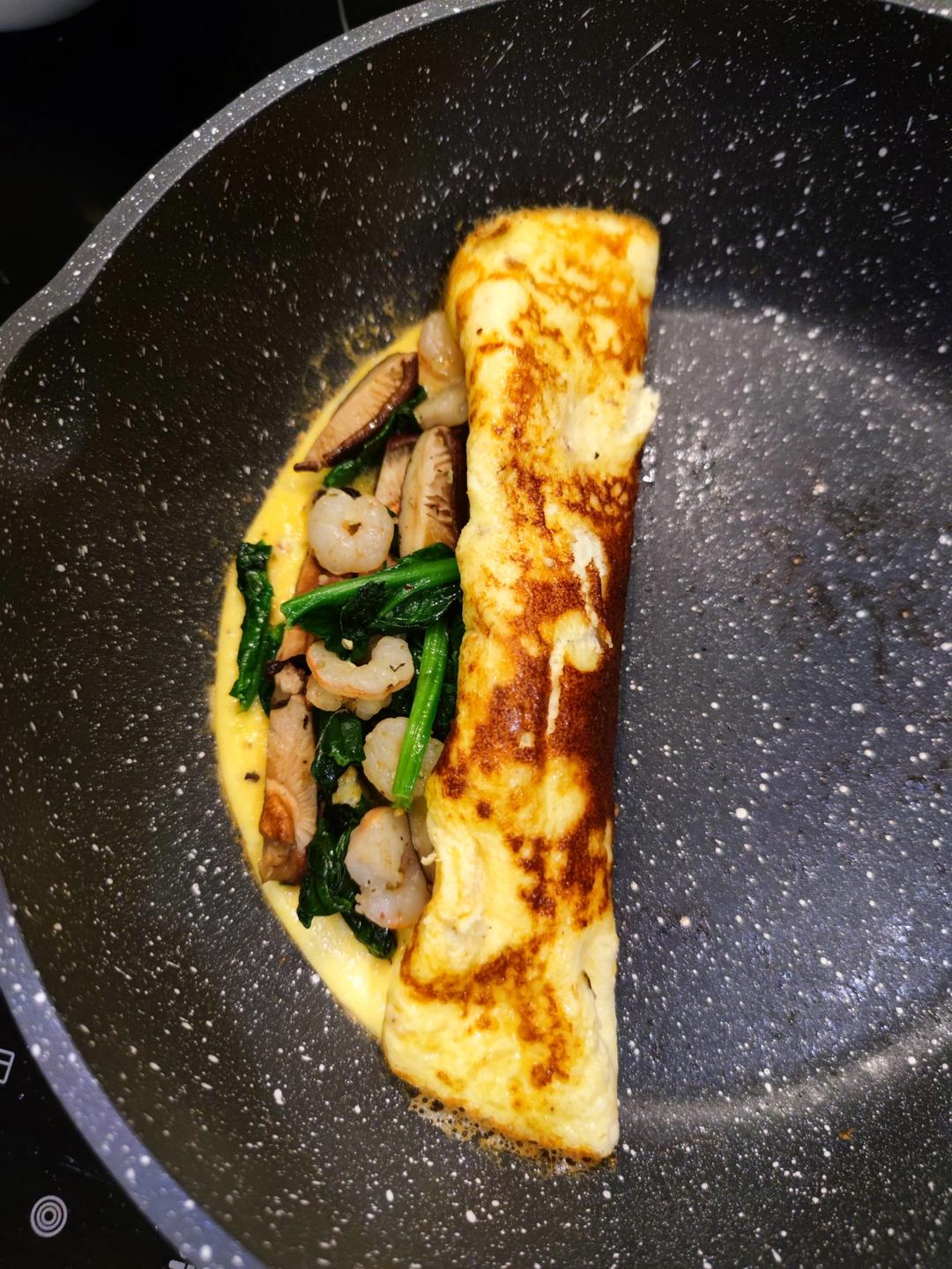 菠菜香菇欧姆蛋