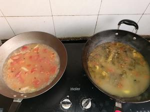 酸菜鱼、番茄鱼双吃的做法 步骤4