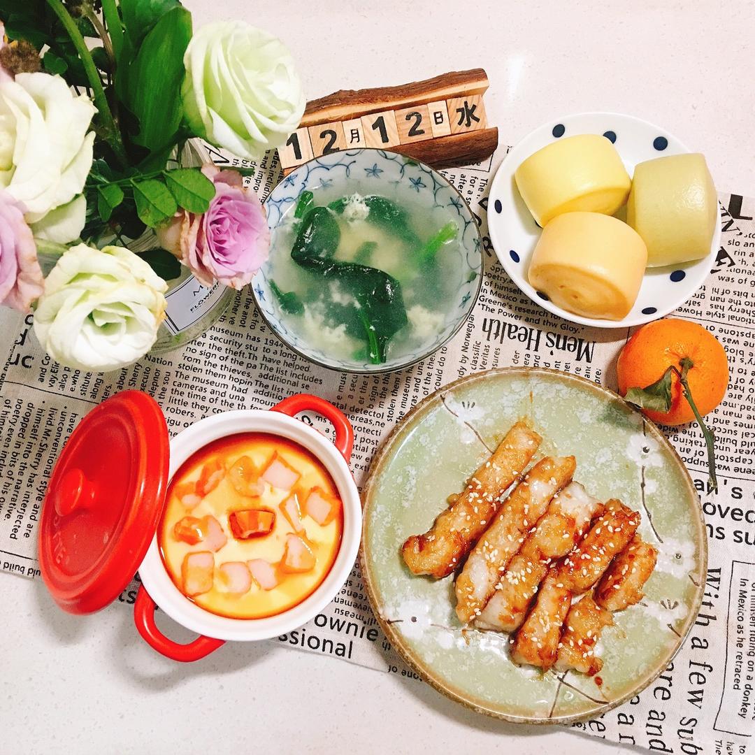 蟹棒蒸蛋