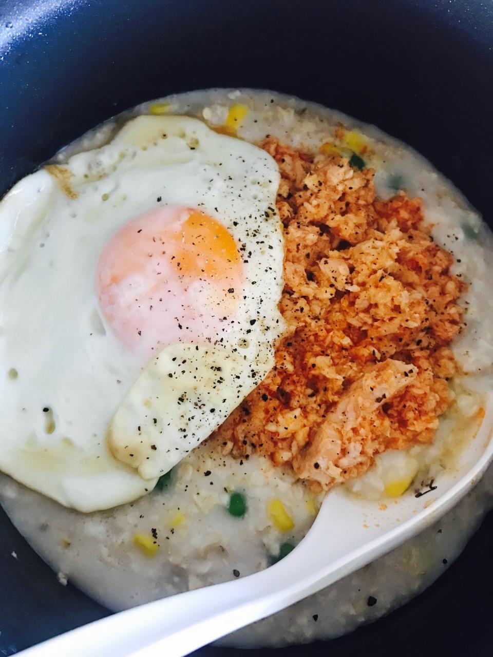 牛奶燕麦咸鲜玉米粥