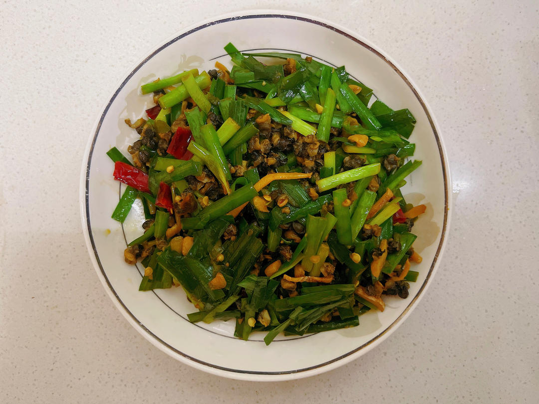 螺蛳肉炒韭菜