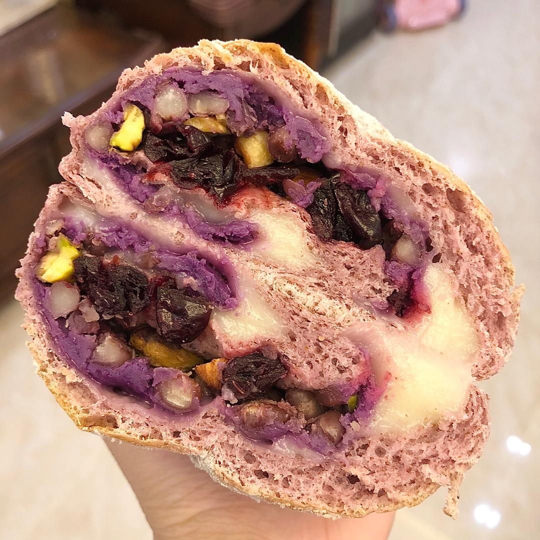 梦幻紫麻薯软欧包