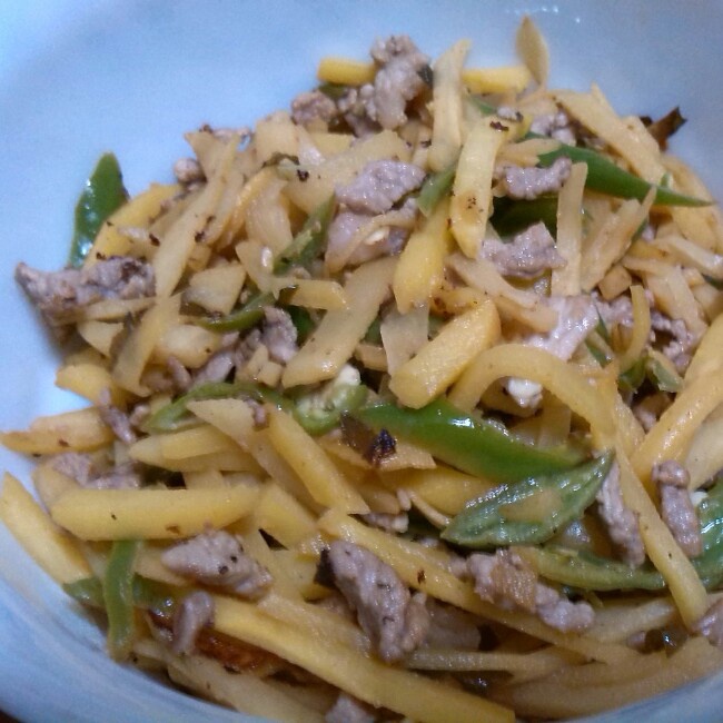 厨来来做的酸木瓜炒肉