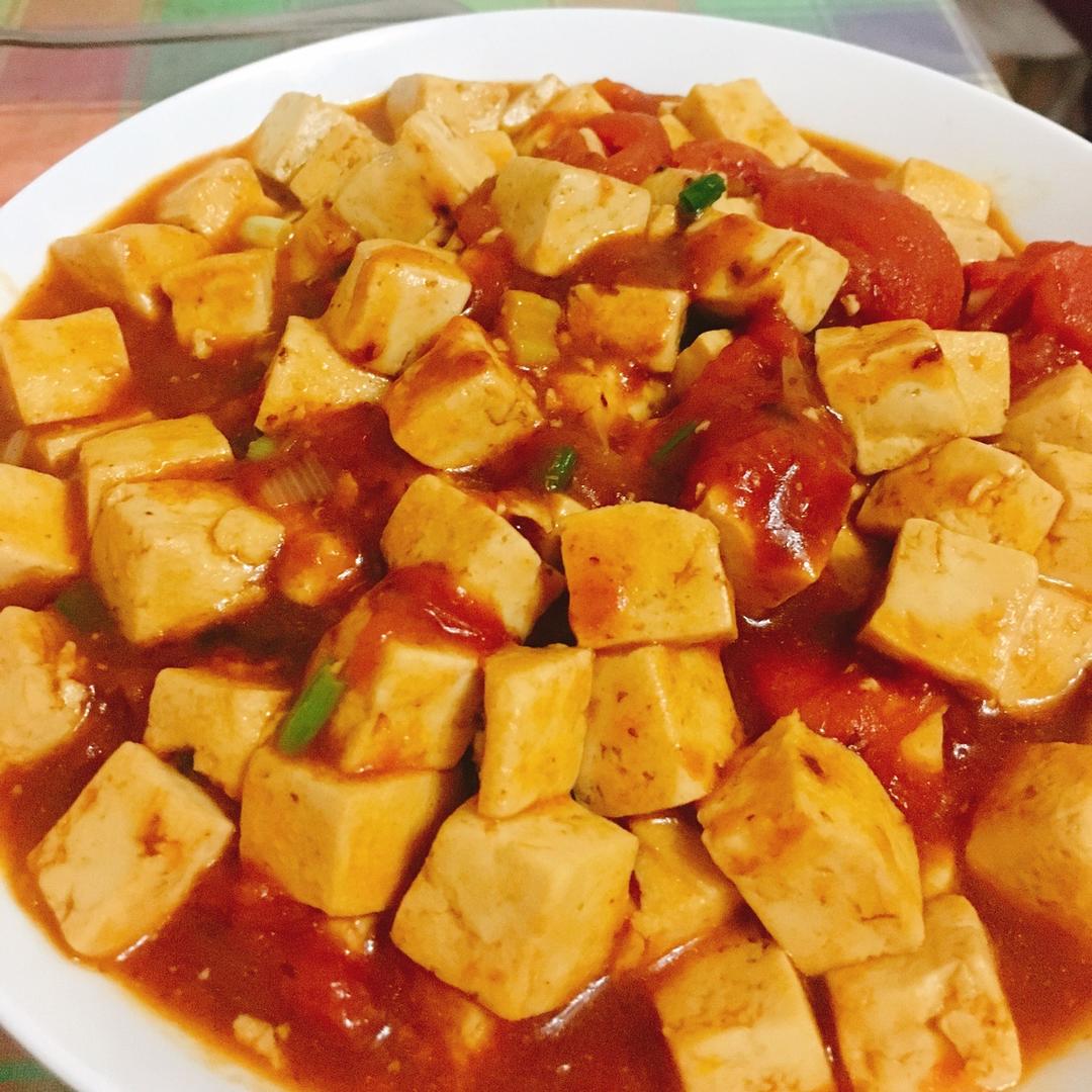 一抔春水做的西红柿肉末豆腐