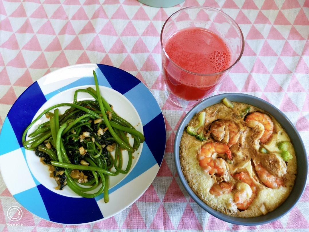 虾仁西兰花豆腐鸡蛋羹