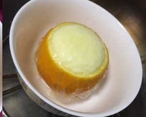 甜橙牛奶蛋羹的做法 步骤8