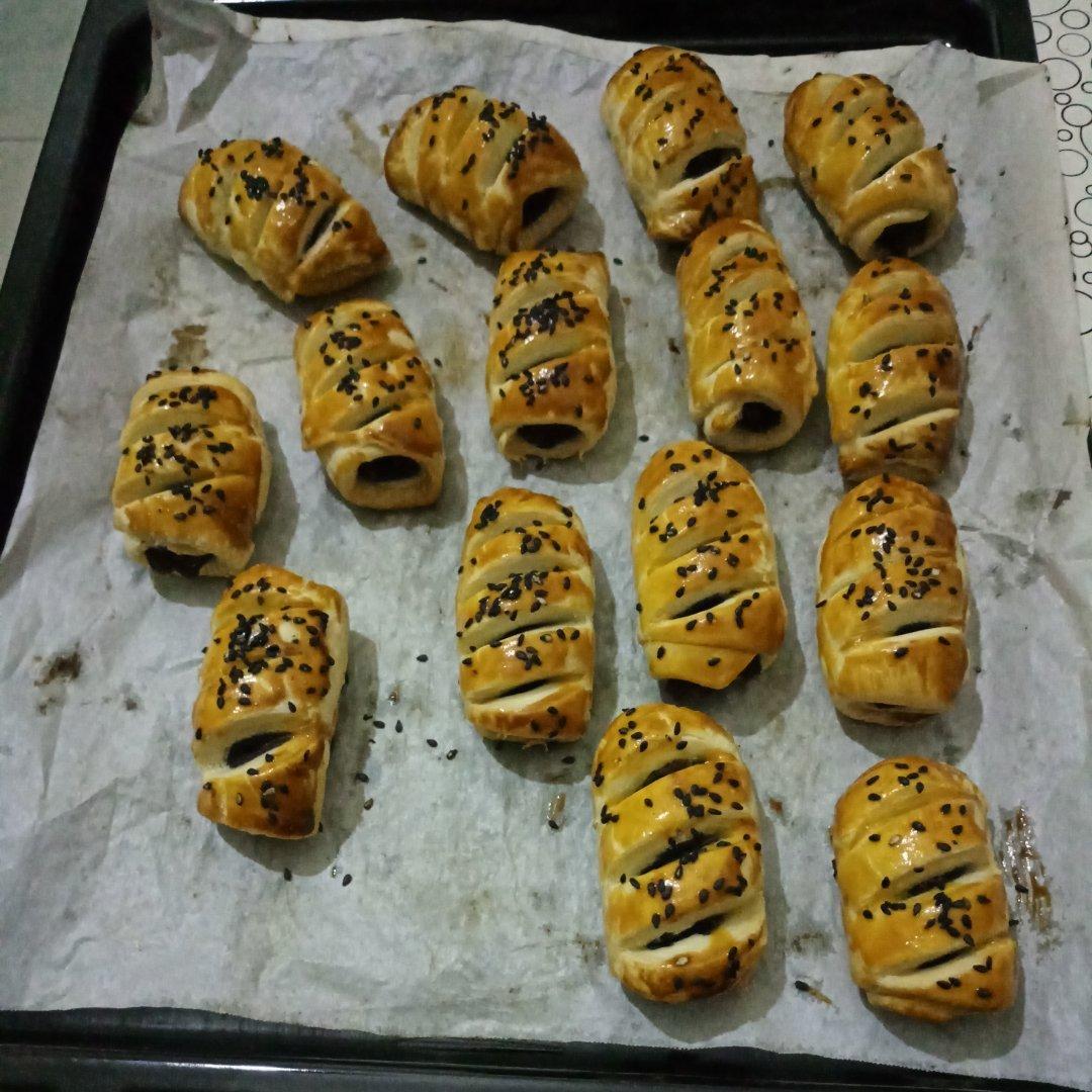 千层酥皮豆沙卷