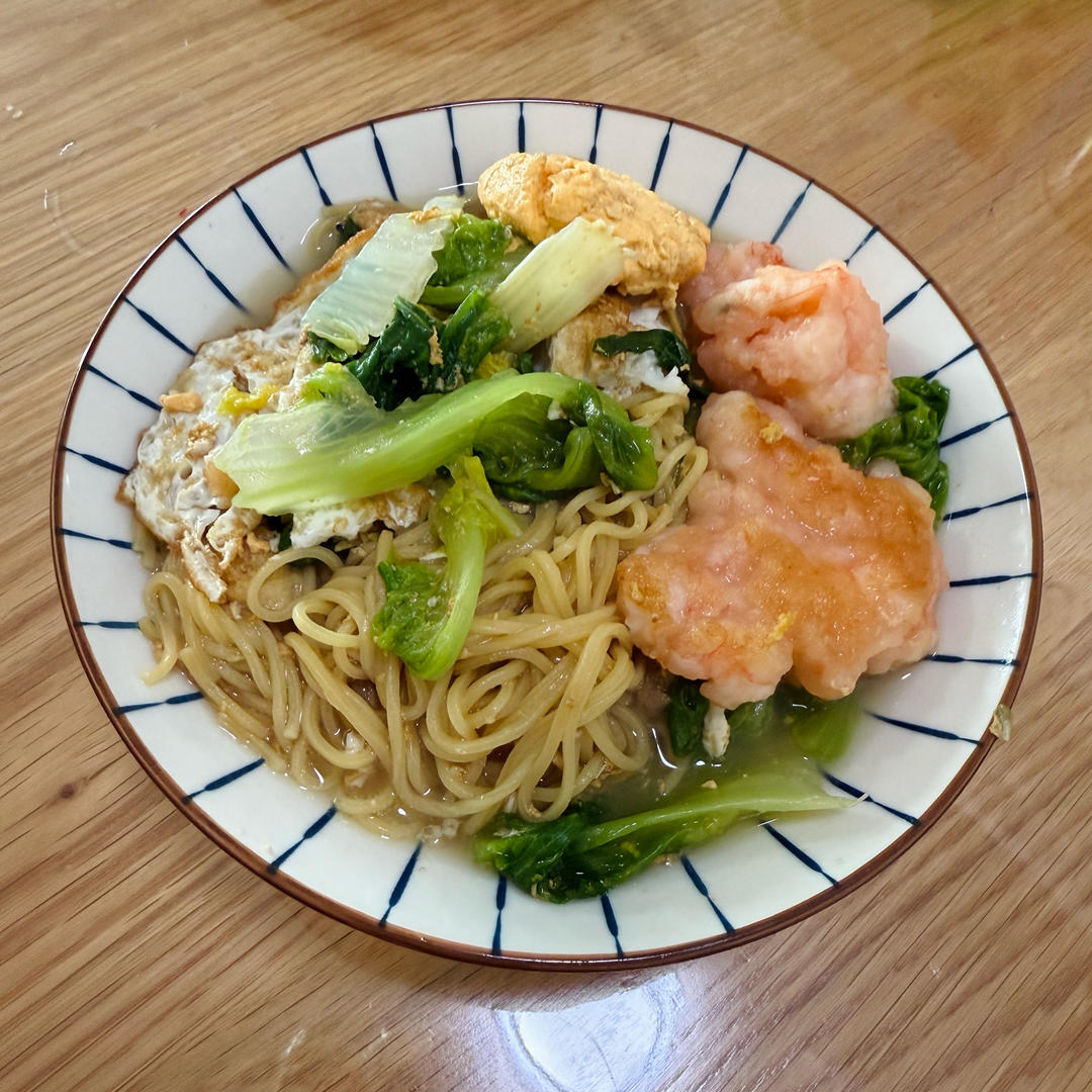 青菜鸡蛋汤面