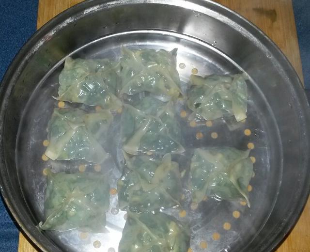 馄饨皮版韭菜鸡蛋蒸饺的做法