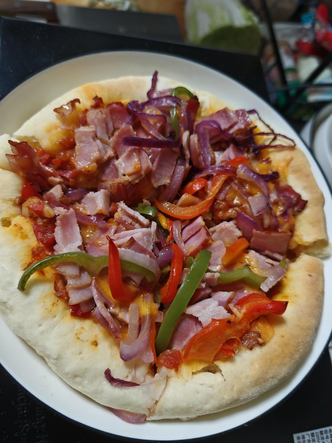 手揉披萨饼胚-与达美乐同款做法