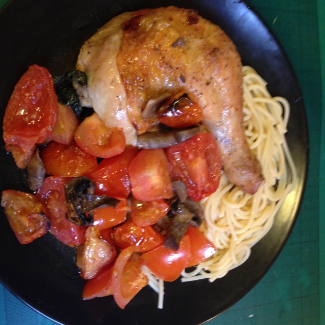 番茄大蒜香草烤鸡腿（庄祖宜）