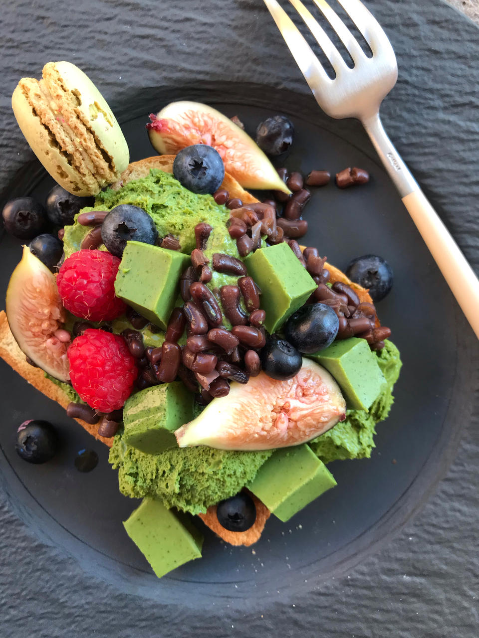 夏日必备小甜品抹茶奶冻白玉丸子