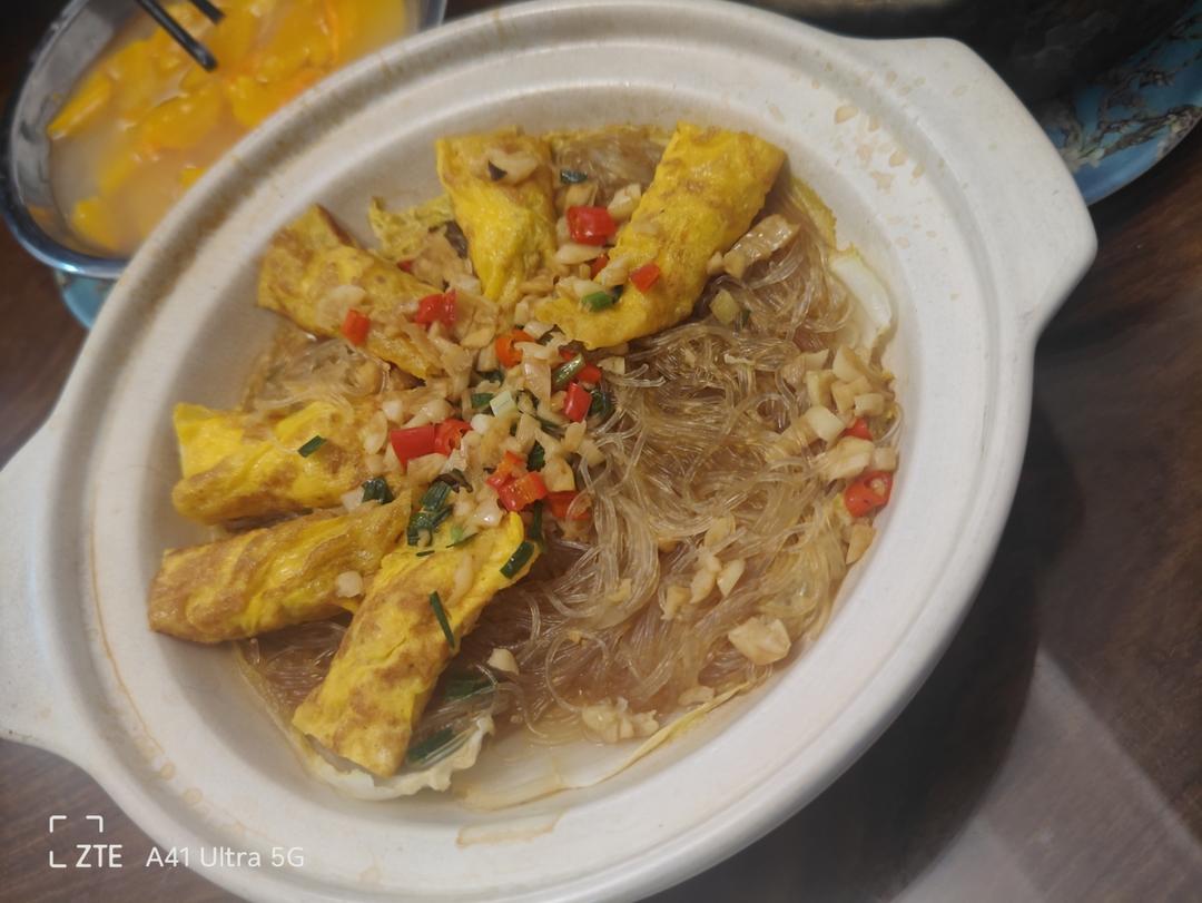超简单懒人版蒜香娃娃菜粉丝蛋饺