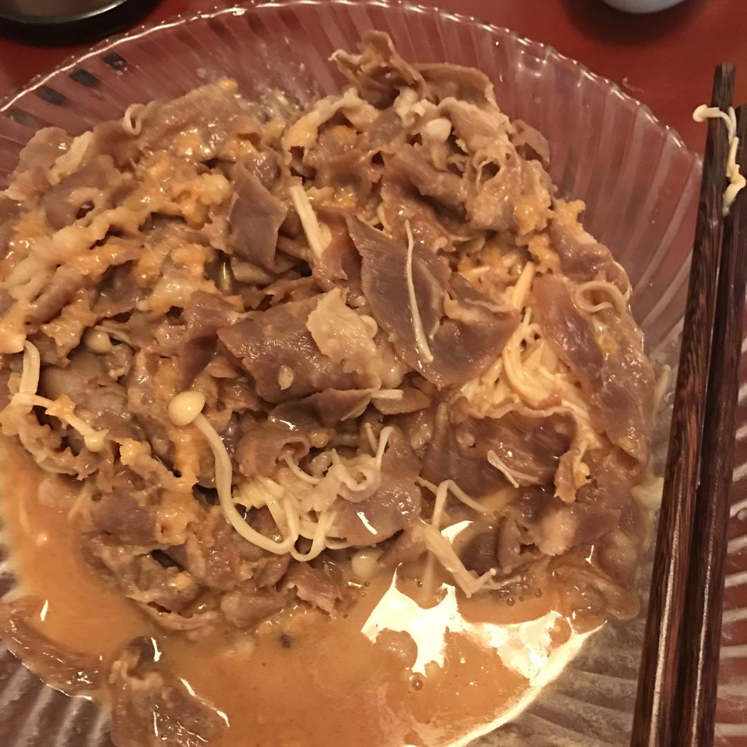麻酱金针菇肥牛
