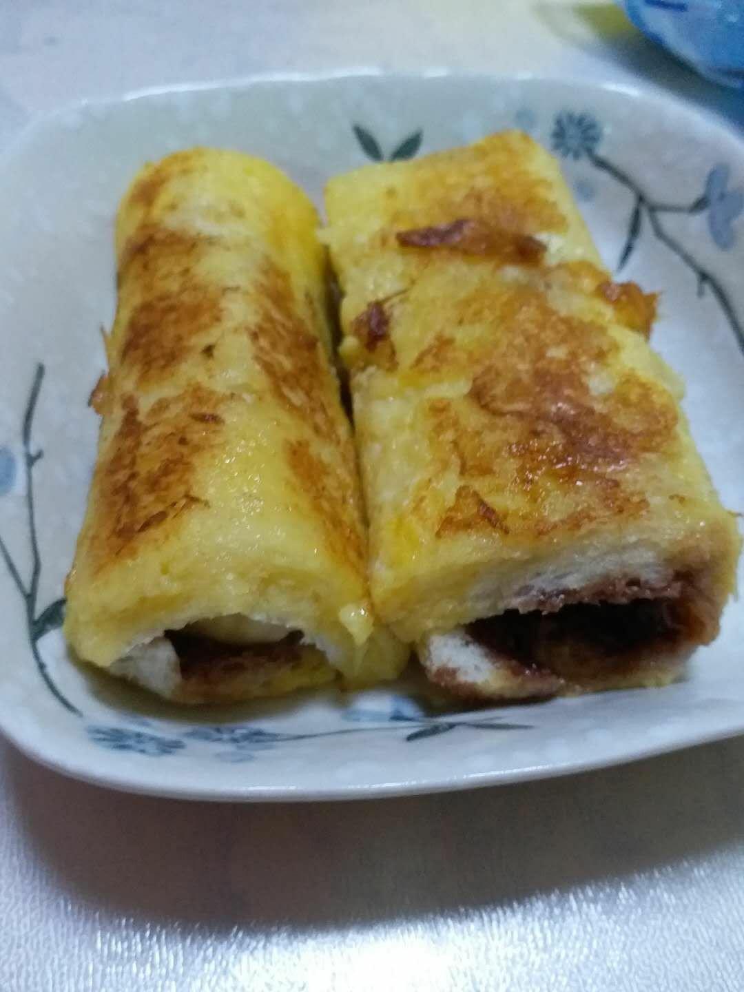 快手早餐香蕉吐司卷