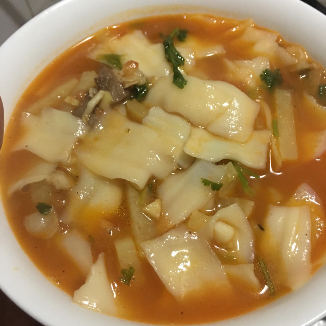 【新疆揪片子汤饭(妈妈手艺)图片】昀书_下厨房