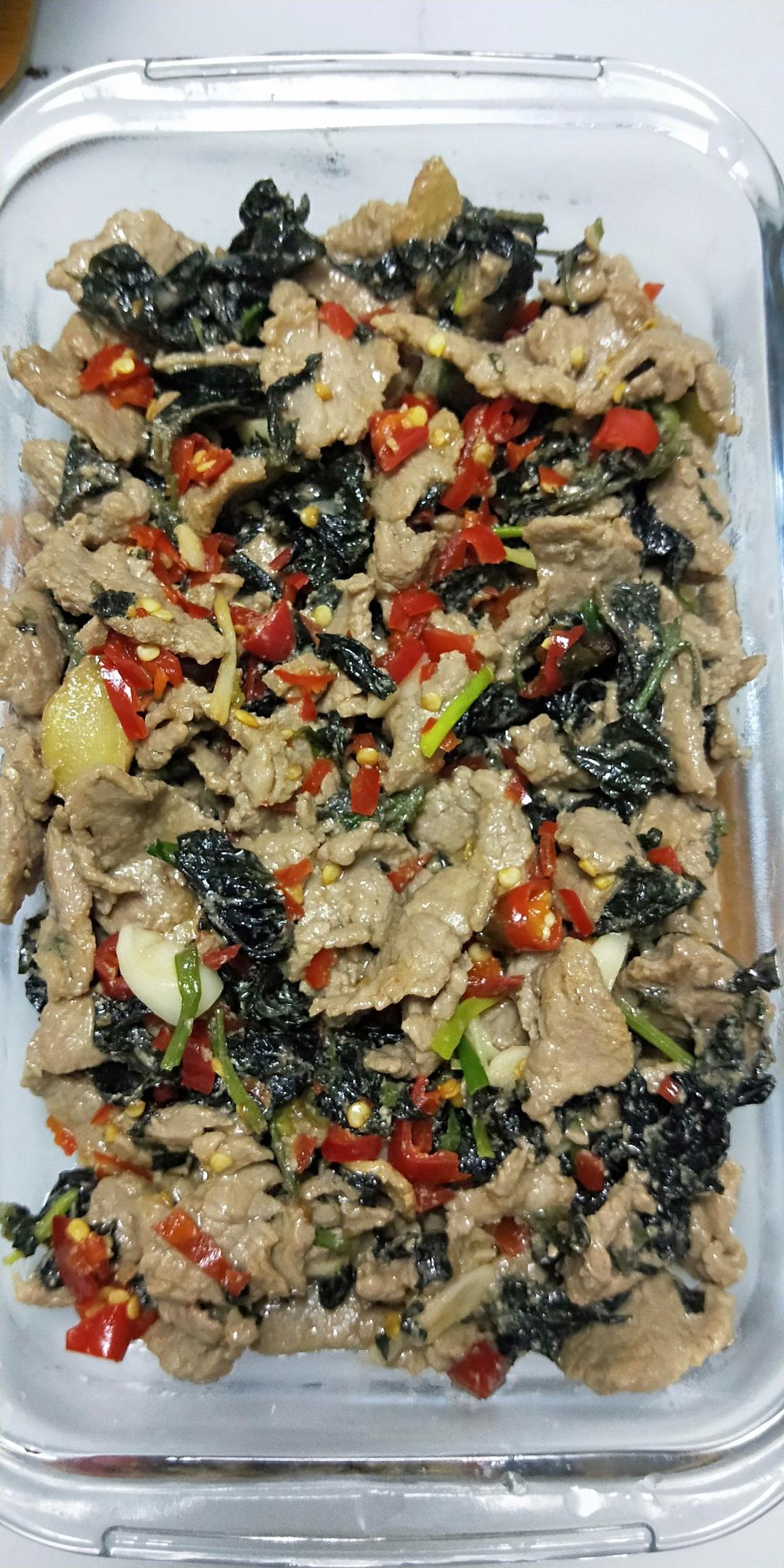紫苏爆牛肉