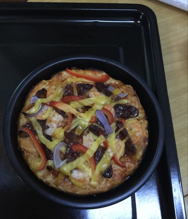 鲜虾培根薄披萨—海氏烤箱定制