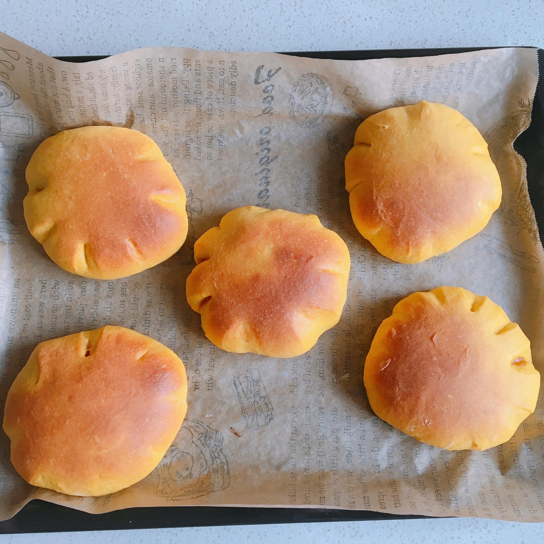 非常QQQQQ弹松软的南瓜麻薯面包