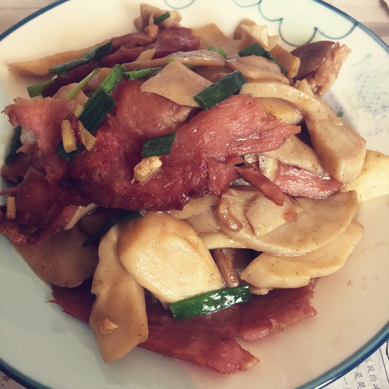 培根炒杏鲍菇
