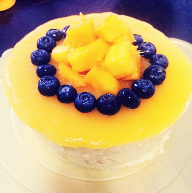 料超足的芒果慕斯蛋糕